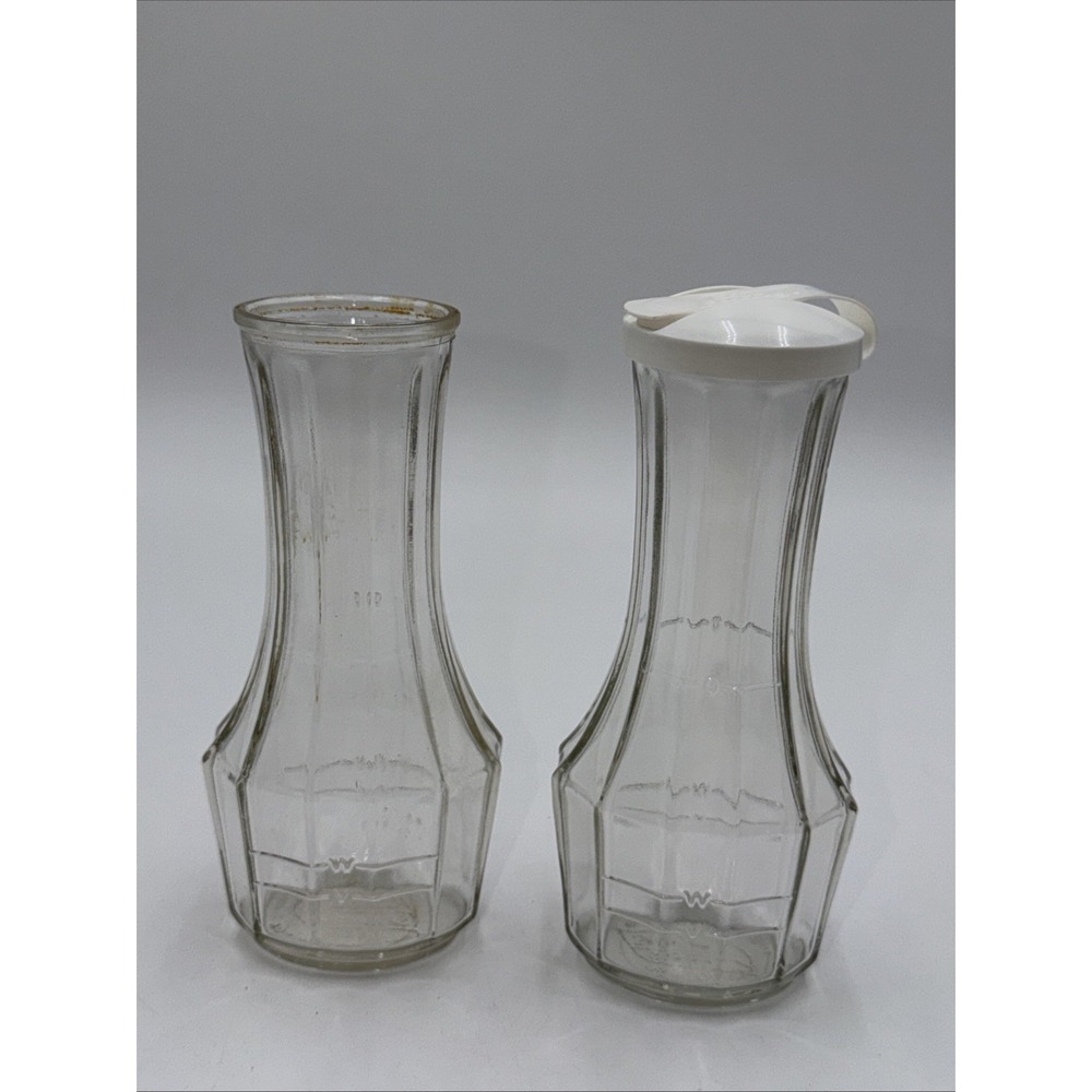 Vintage GOOD SEASONS Salad Dressing Cruet Bottles -Lot of 2 One W/Lid